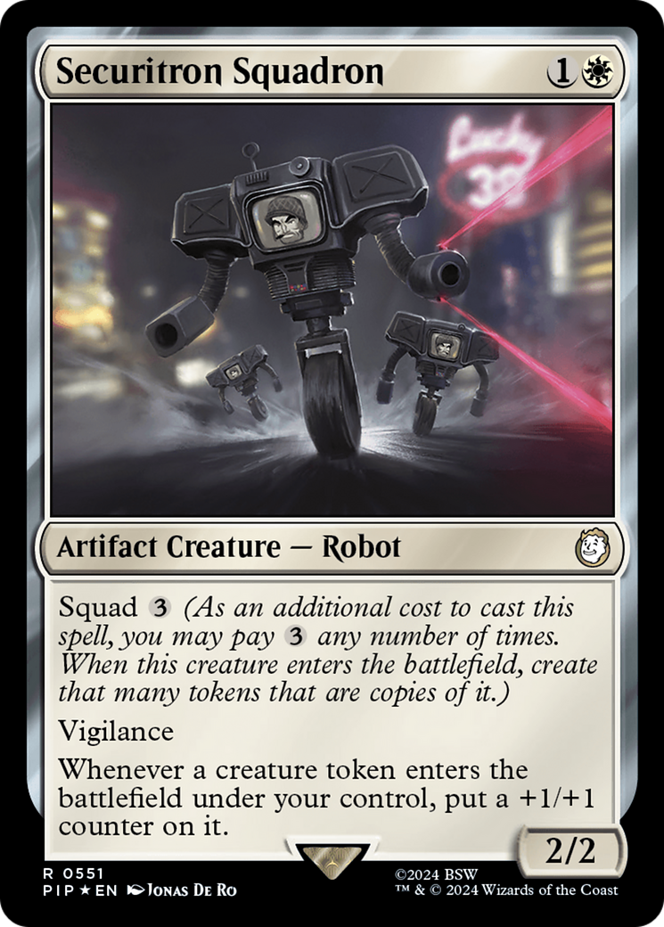 Securitron Squadron (Surge Foil) [Fallout] | The CG Realm