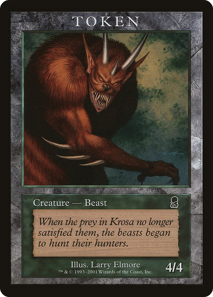 Beast Token (ODY) (MPRP-) - Magic Player Rewards 2001