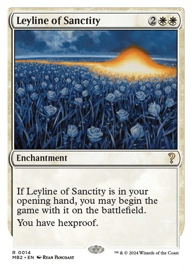 Leyline of Sanctity (White Border) [Mystery Booster 2] | The CG Realm