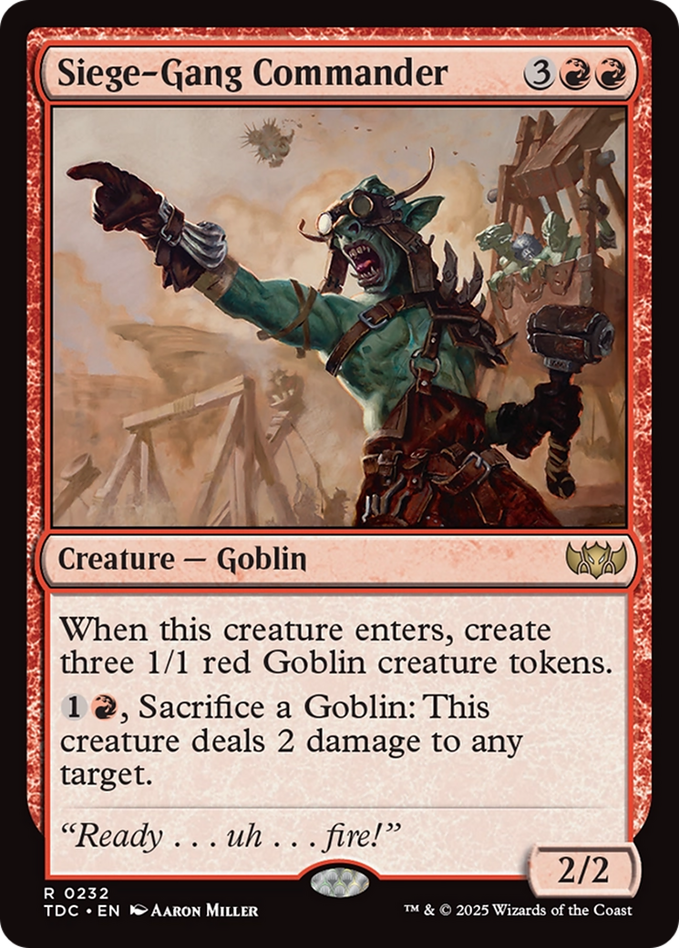 Siege-Gang Commander [Tarkir: Dragonstorm Commander] | The CG Realm