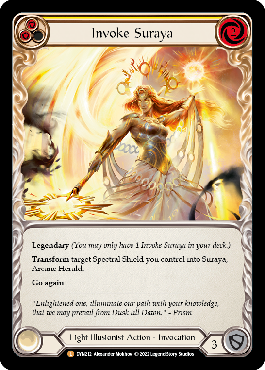 Invoke Suraya // Suraya, Archangel of Knowledge [DYN212] (Dynasty)  Rainbow Foil | The CG Realm