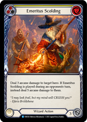 Emeritus Scolding (Yellow) [EVR126] (Everfest)  1st Edition Rainbow Foil | The CG Realm