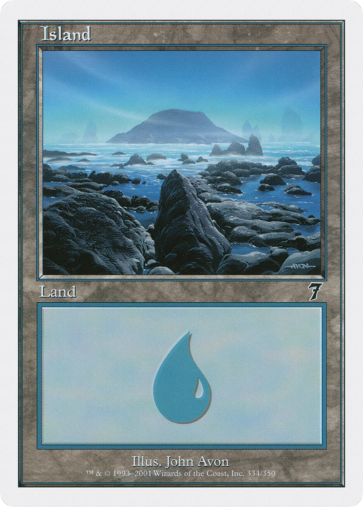 Island (334) (7ED-334) - 7th Edition Foil