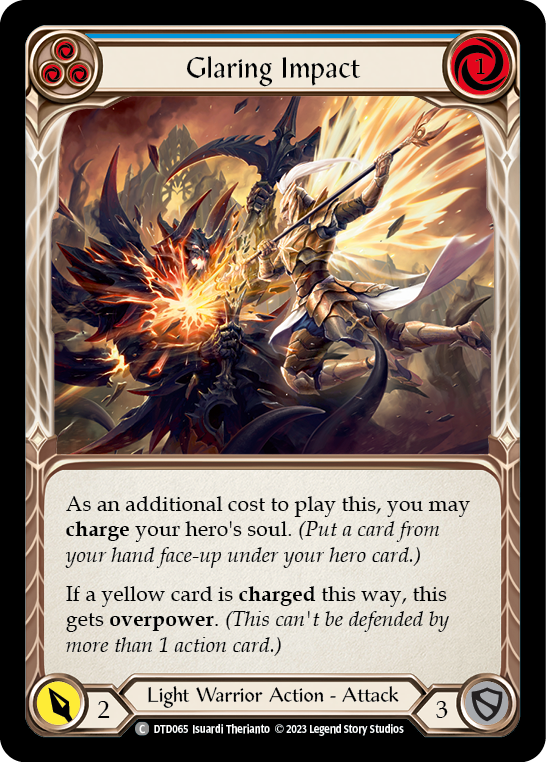 Glaring Impact (Blue) [DTD065] (Dusk Till Dawn)  Rainbow Foil | The CG Realm