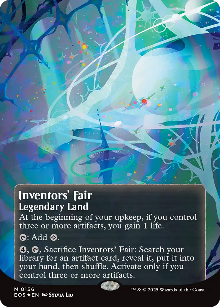Inventors' Fair (0156) (Borderless) (Galaxy Foil) [Edge of Eternities: Stellar Sights] | The CG Realm