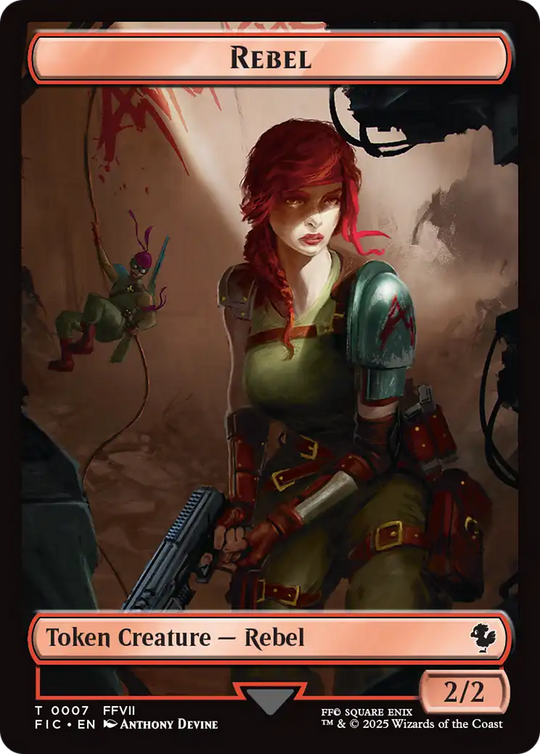 Soldier // Rebel Double-Sided Token (FIC-2 // 7) - Commander: FINAL FANTASY