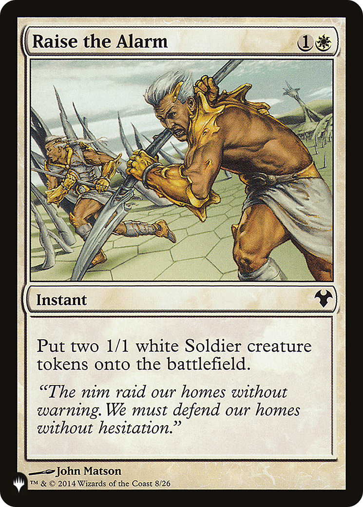 Raise the Alarm (LIST-MD1-8) - The List