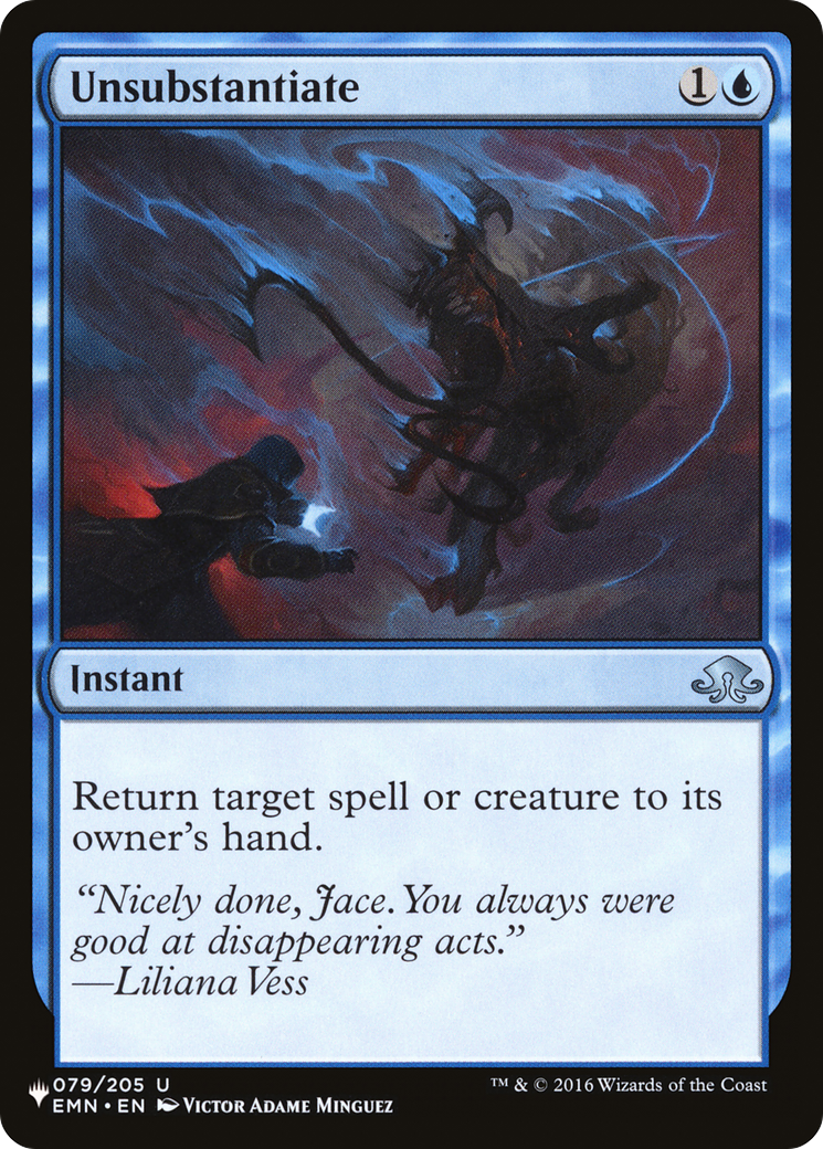 Unsubstantiate (LIST-EMN-79) - The List