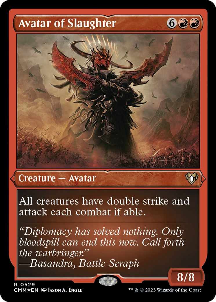Avatar of Slaughter (Foil Etched) [Commander Masters] | The CG Realm