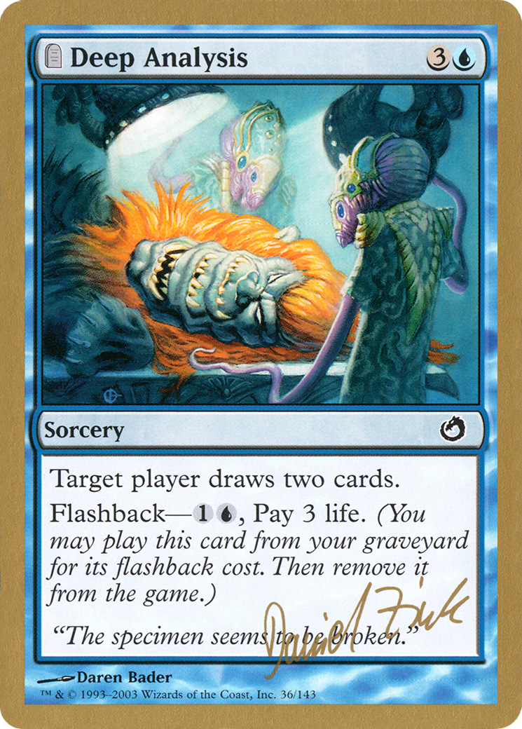 Deep Analysis - 2003 Daniel Zink (TOR) (WCD-) - World Championship Decks 2003: (tombstone)