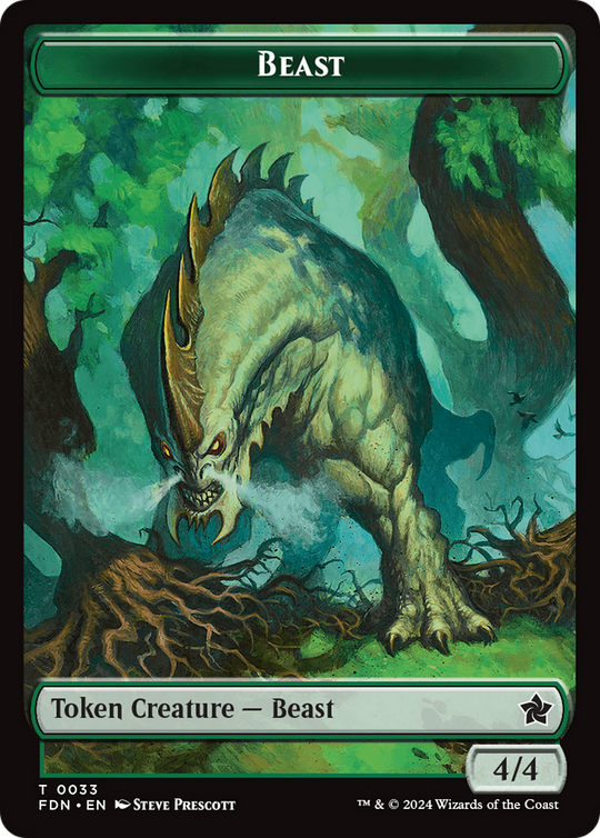Dog // Beast (0033) Double-Sided Token (FDN-29 // 33) - Foundations