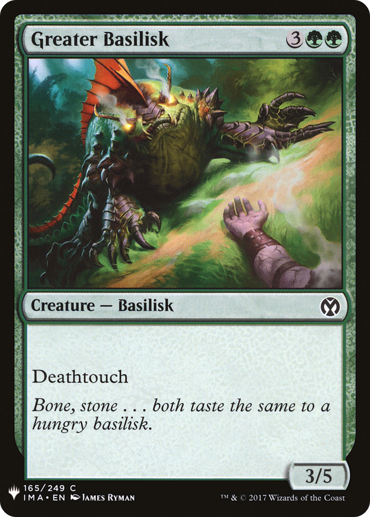 Greater Basilisk (LIST-IMA-165) - The List