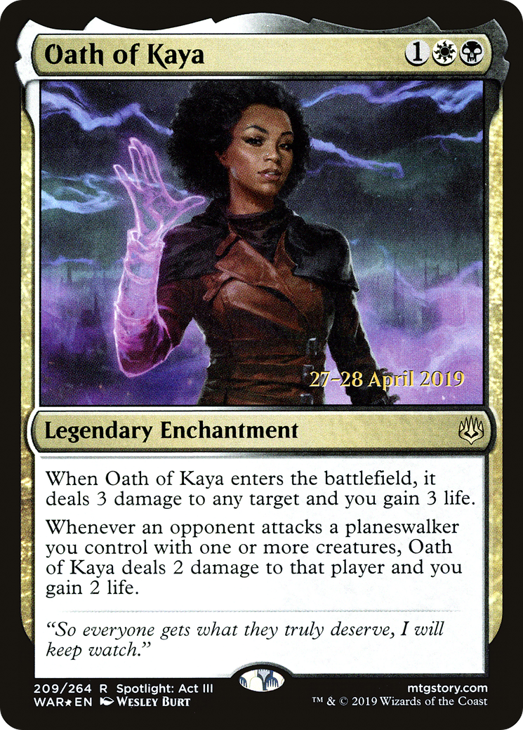 Oath of Kaya (PRE-209) - War of the Spark Promos Foil