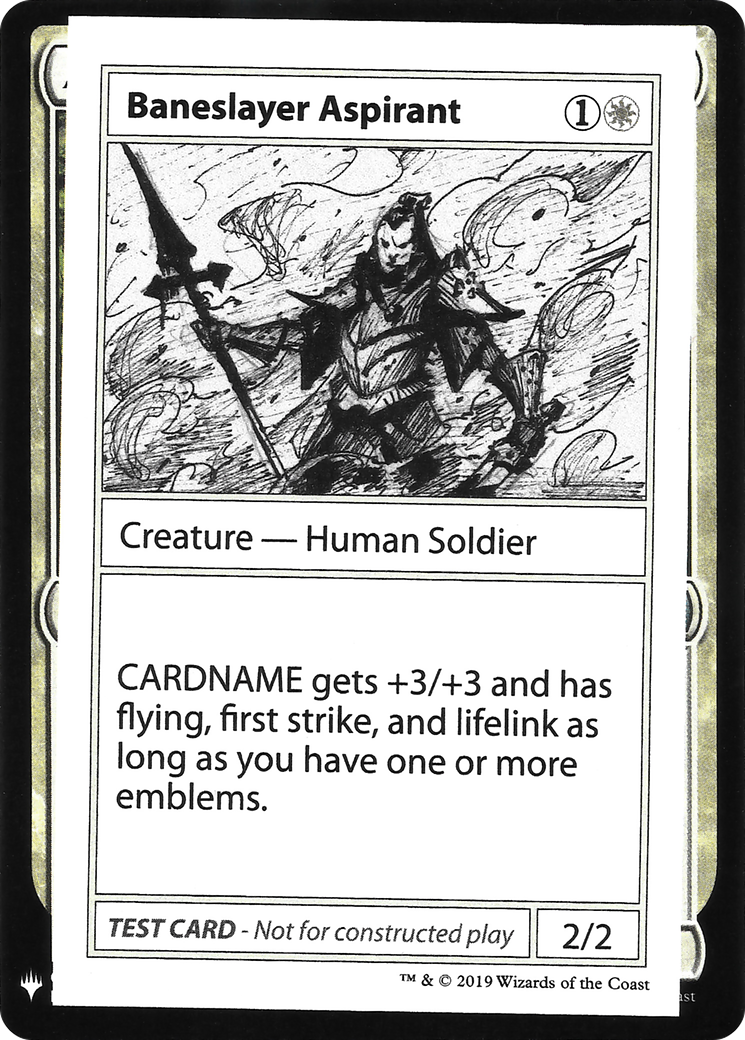 Baneslayer Aspirant (CMB1-) - Mystery Booster Playtest Cards 2019