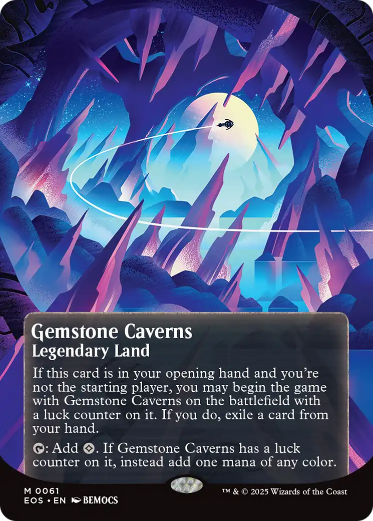 Gemstone Caverns (0061) (Borderless) [Edge of Eternities: Stellar Sights] | The CG Realm