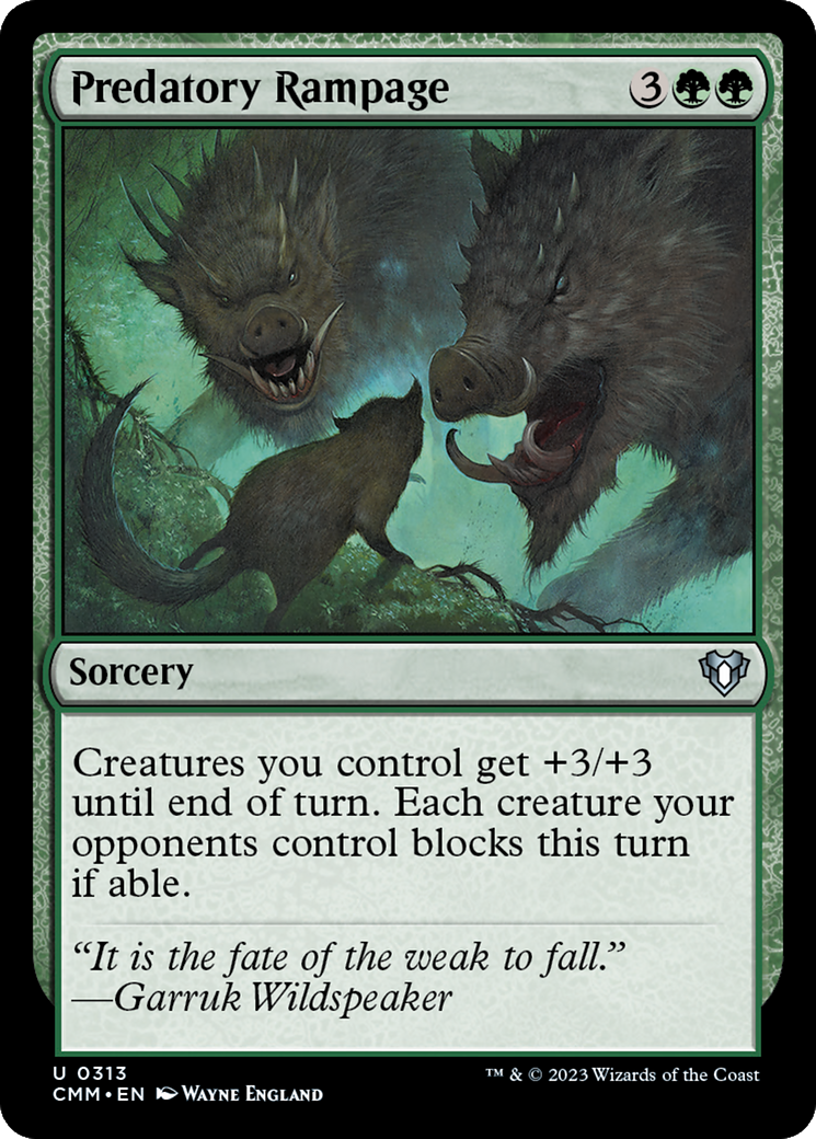 Predatory Rampage [Commander Masters] | The CG Realm