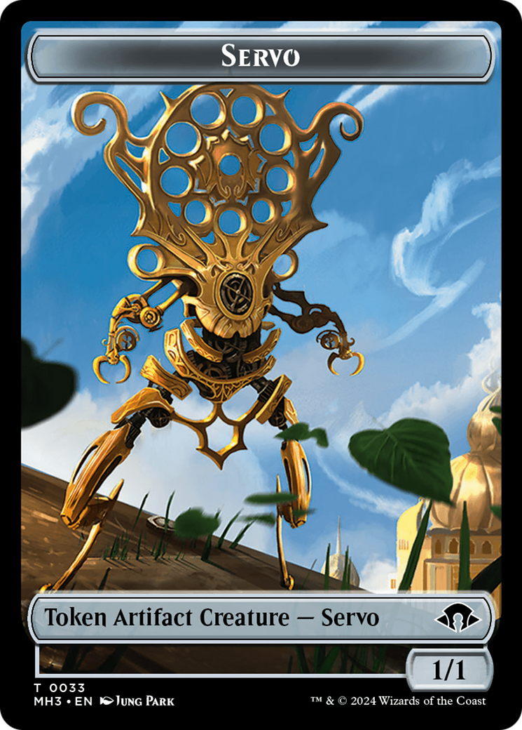 Servo // Phyrexian Wurm (0017) Double-Sided Token (MH3-33 // 17) - Modern Horizons 3 Foil