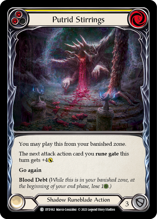 Putrid Stirrings (Yellow) [DTD162] (Dusk Till Dawn)  Rainbow Foil | The CG Realm