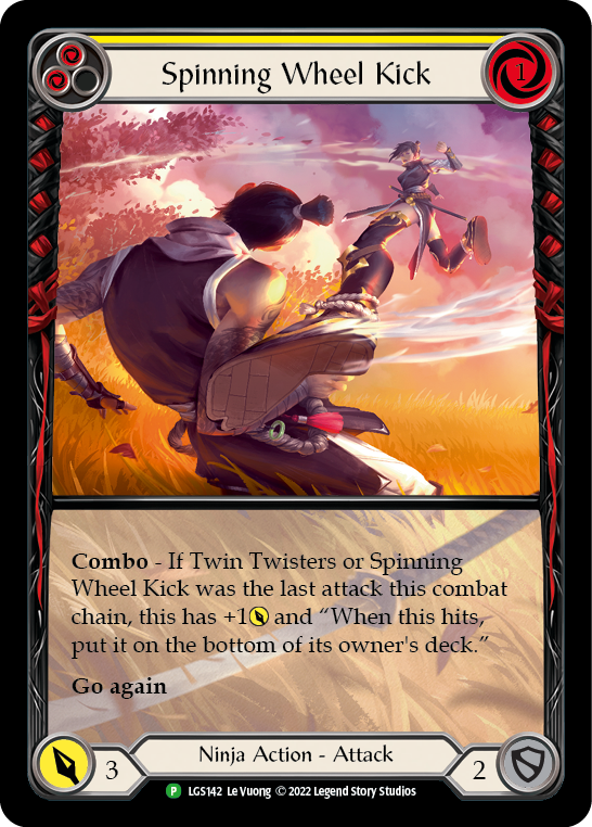 Spinning Wheel Kick (Yellow) [LGS142] (Promo)  Rainbow Foil | The CG Realm