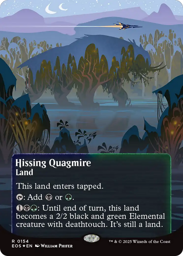 Hissing Quagmire (0154) (Borderless) (Galaxy Foil) [Edge of Eternities: Stellar Sights] | The CG Realm