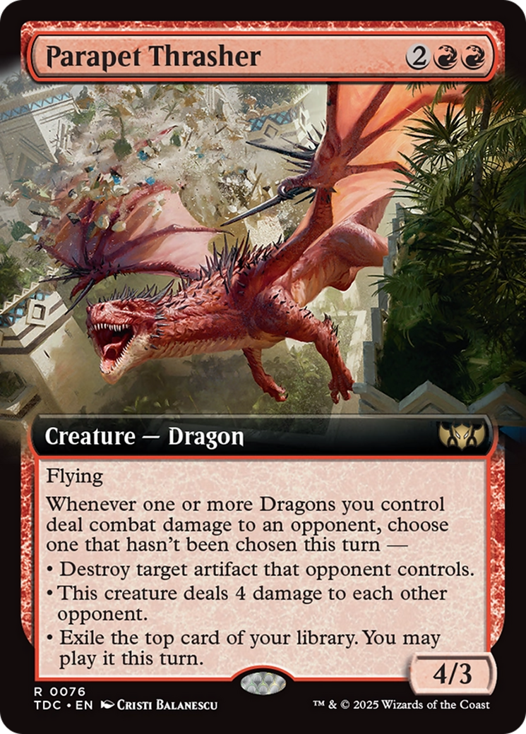 Parapet Thrasher (Extended Art) [Tarkir: Dragonstorm Commander] | The CG Realm