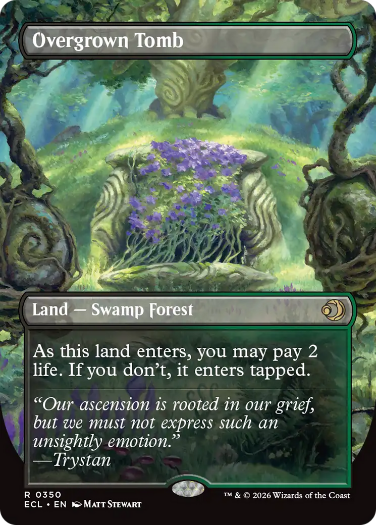 Overgrown Tomb (Borderless) [Lorwyn Eclipsed] | The CG Realm