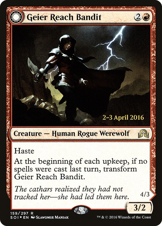 Geier Reach Bandit (PRE-159) - Shadows over Innistrad Promos: (Double Faced Transform) Foil