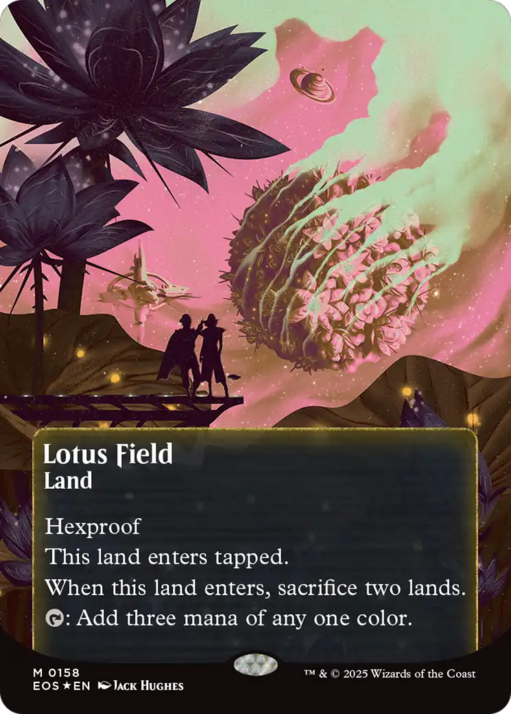 Lotus Field (0158) (Borderless) (Galaxy Foil) [Edge of Eternities: Stellar Sights] | The CG Realm