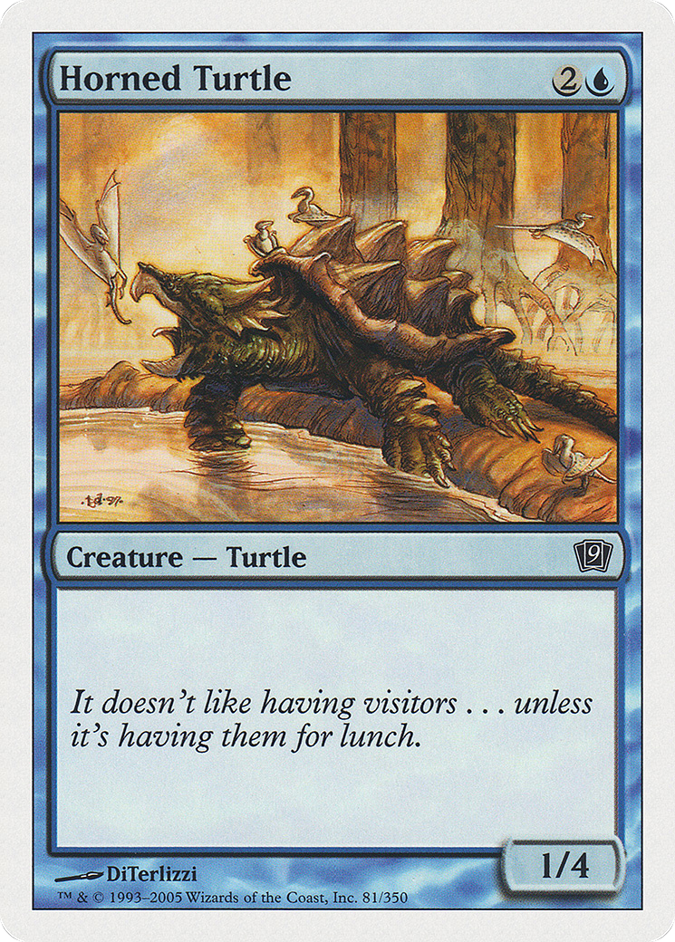 Horned Turtle (9ED-081) - 9th Edition