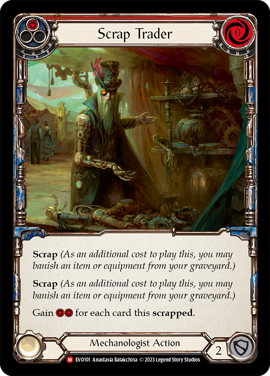 Scrap Trader [EVO101] (Bright Lights)  Rainbow Foil | The CG Realm