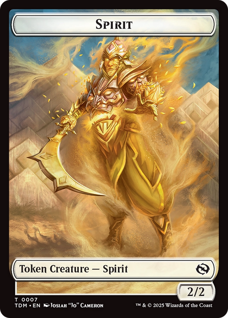 Spirit (0006) // Spirit (0007) Double-Sided Token [Tarkir: Dragonstorm Tokens] | The CG Realm