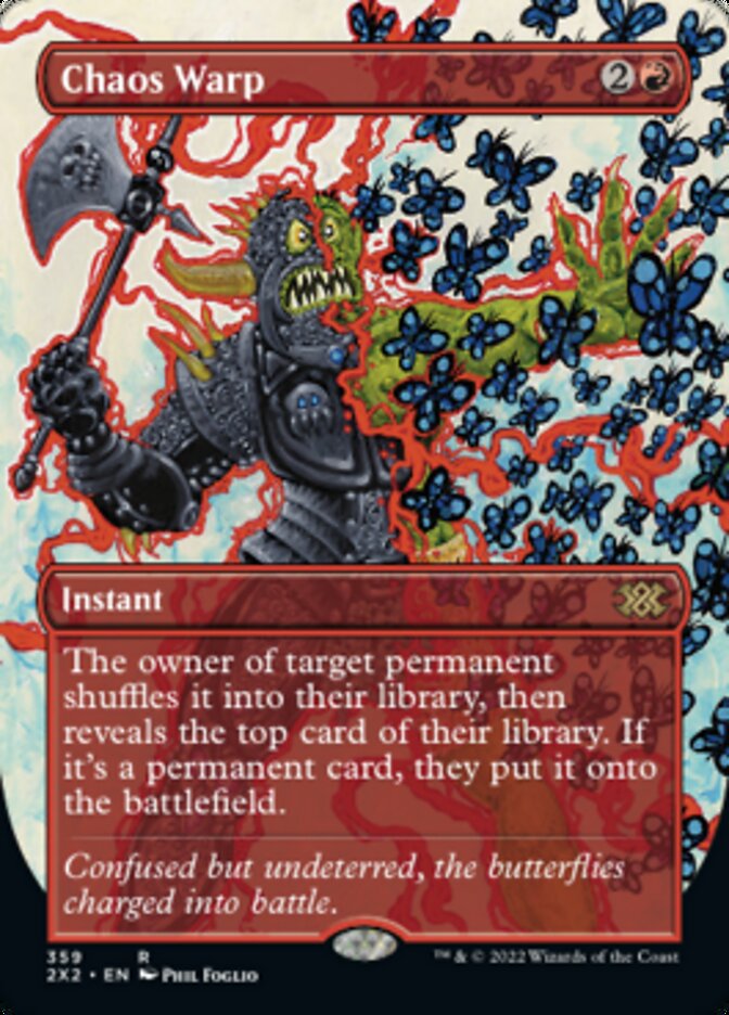 Chaos Warp (Borderless Alternate Art) [Double Masters 2022] | The CG Realm