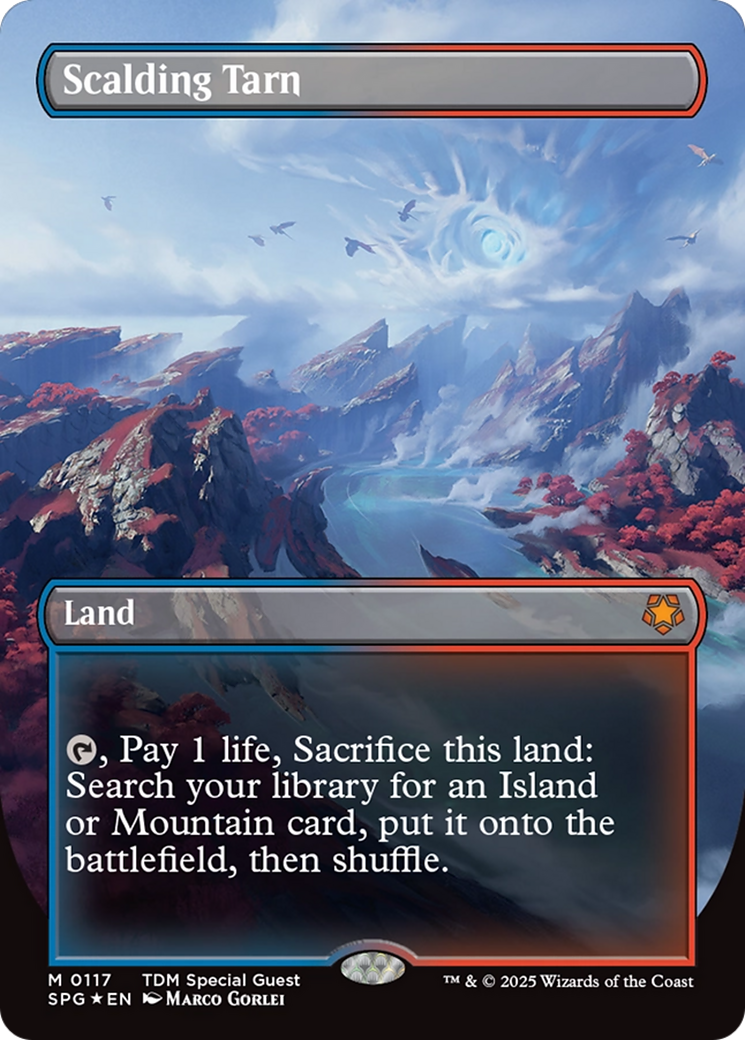 Scalding Tarn (Borderless) (Dragonscale Foil) [Tarkir: Dragonstorm Special Guests] | The CG Realm