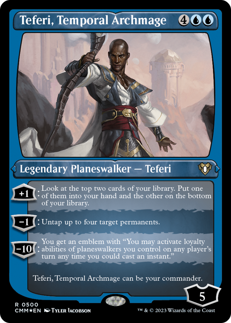 Teferi, Temporal Archmage (Foil Etched) [Commander Masters] | The CG Realm
