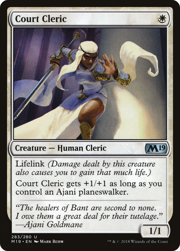 Court Cleric (M19-283) - Core Set 2019