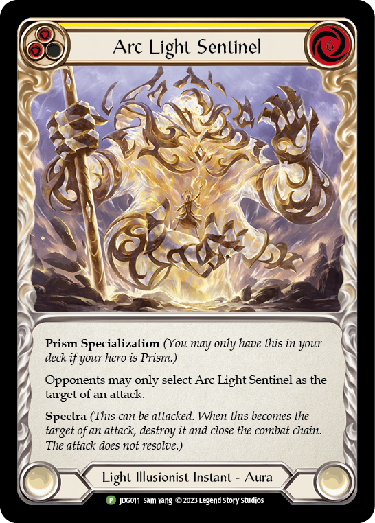 Arc Light Sentinel (Yellow) [JDG011] (Promo)  Cold Foil | The CG Realm