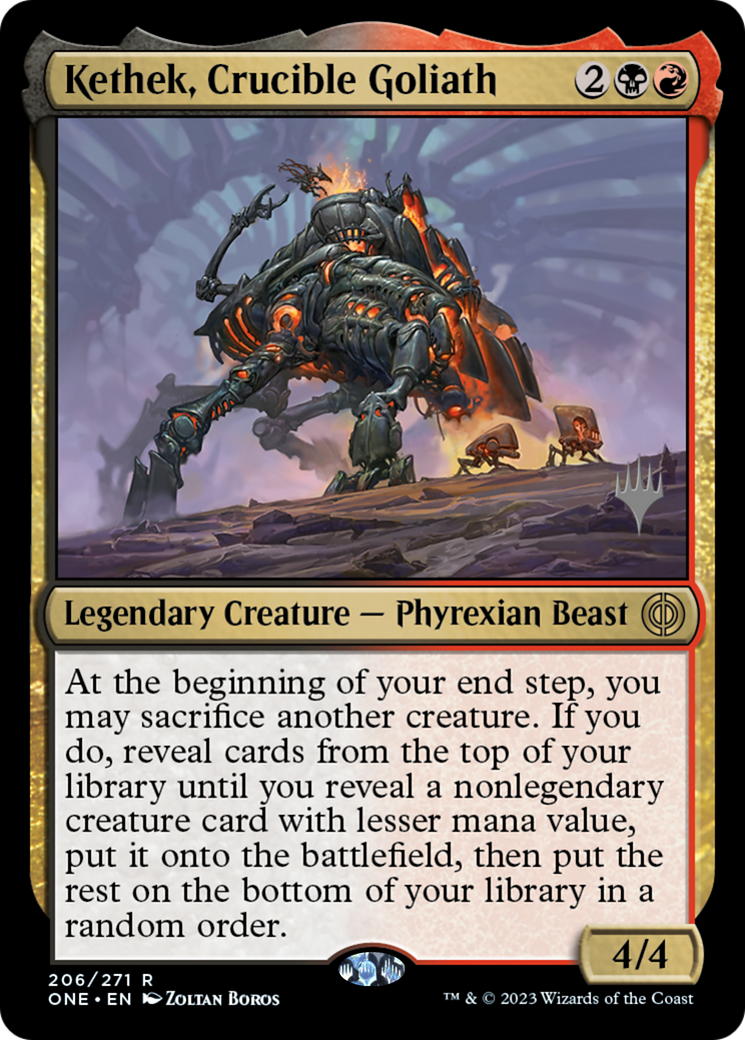 Kethek, Crucible Goliath (Promo Pack) [Phyrexia: All Will Be One Promos] | The CG Realm