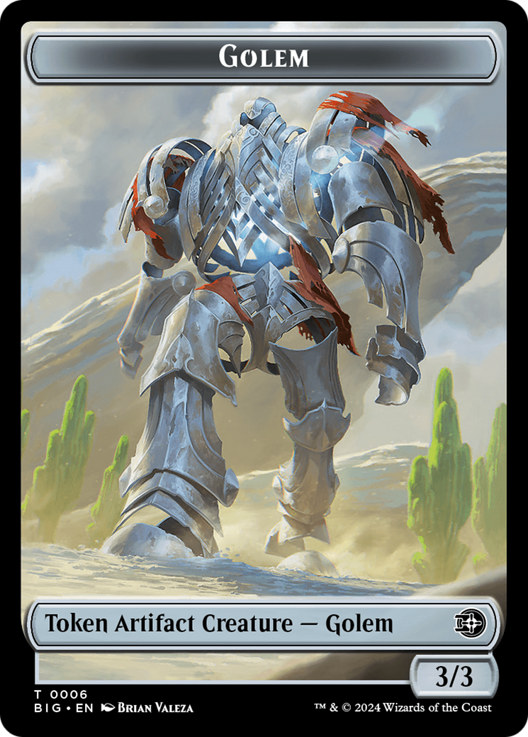 Golem // Plot Double-Sided Token [Outlaws of Thunder Junction: The Big Score Tokens] | The CG Realm