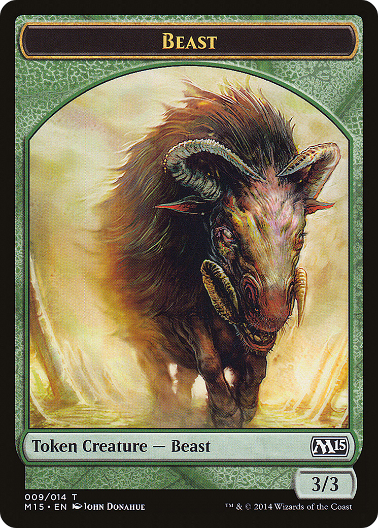 Beast Token (Green) (M15-009) - Magic 2015 Tokens