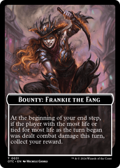 Bounty: Frankie the Fang // Bounty Rules Double-Sided Token [Outlaws of Thunder Junction Commander Tokens] | The CG Realm
