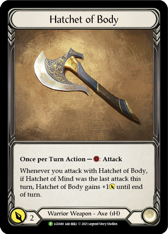 Hatchet of Body [LGS049] (Promo)  Cold Foil | The CG Realm