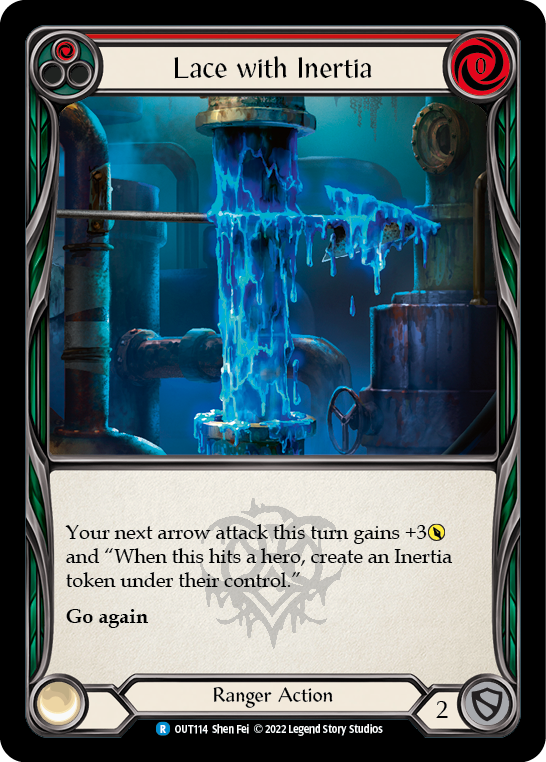 Lace with Inertia (Red) [OUT114] (Outsiders)  Rainbow Foil | The CG Realm