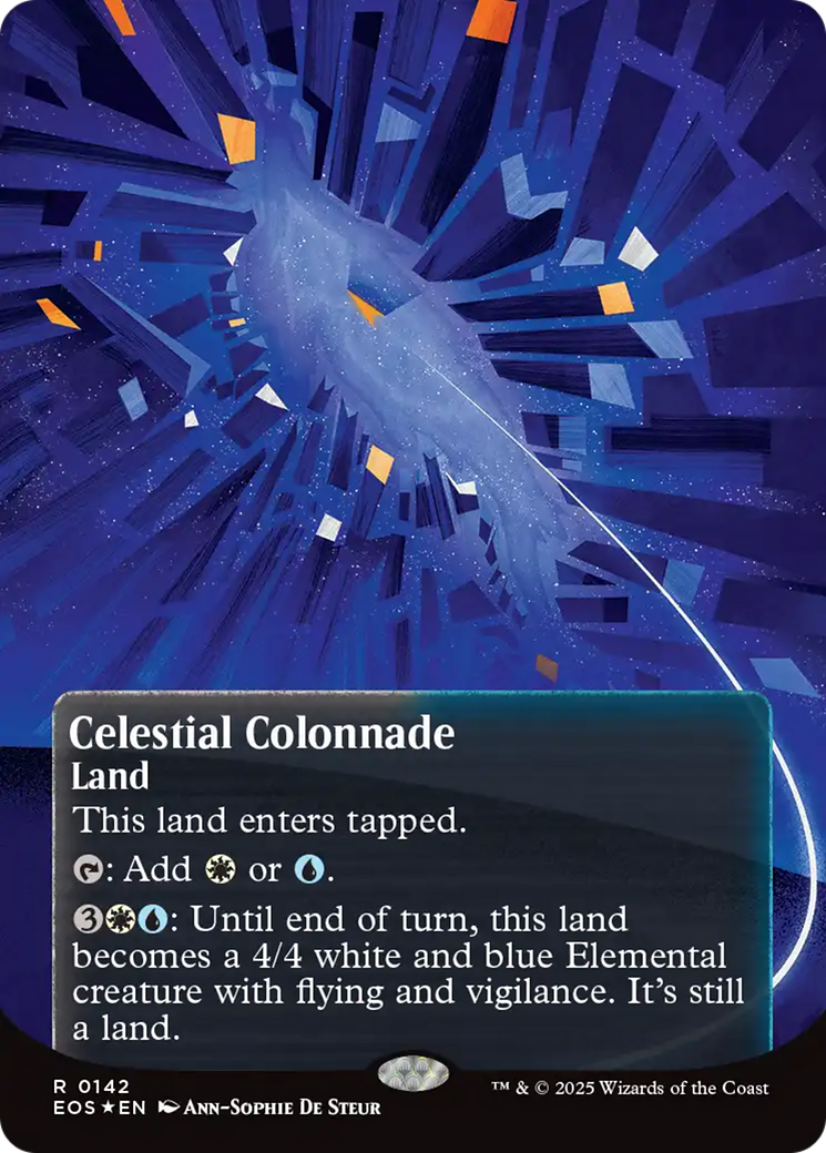 Celestial Colonnade (0142) (Borderless) (Galaxy Foil) [Edge of Eternities: Stellar Sights] | The CG Realm