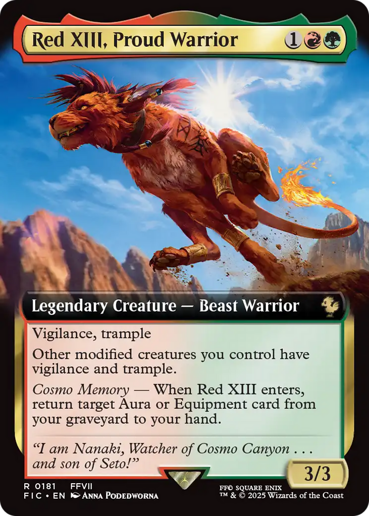 Red XIII, Proud Warrior (Extended Art) [FINAL FANTASY Commander] | The CG Realm