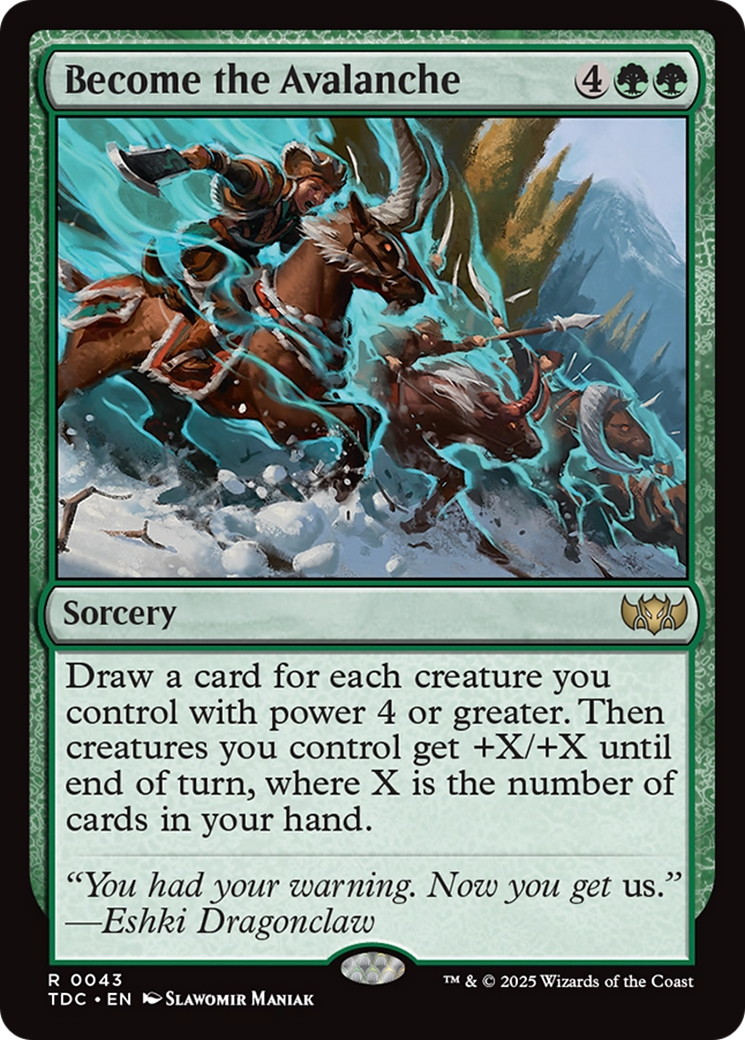 Become the Avalanche [Tarkir: Dragonstorm Commander] | The CG Realm