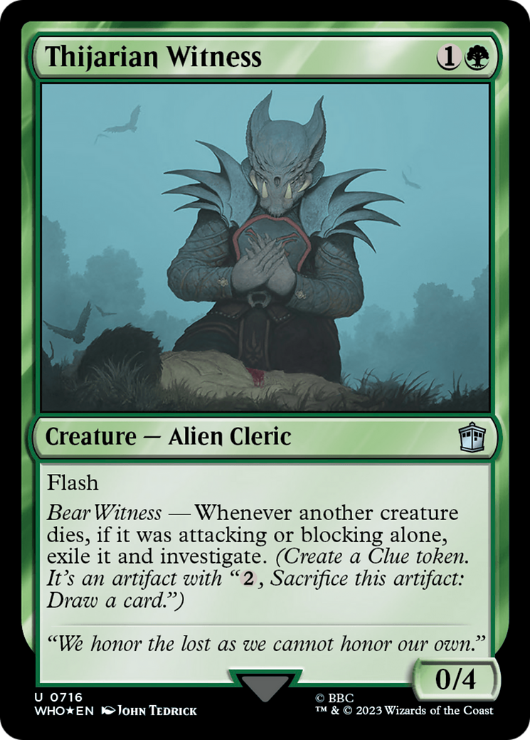 Thijarian Witness (Surge Foil) (WHO-716) - Doctor Who Foil