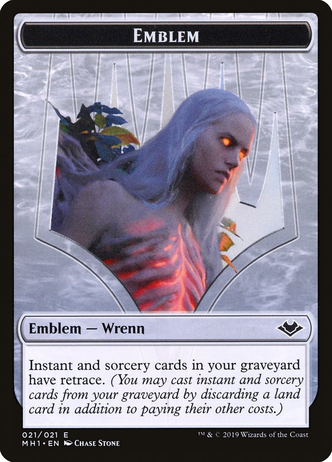 Zombie (007) // Wrenn and Six Emblem (021) Double-Sided Token [Modern Horizons Tokens] | The CG Realm