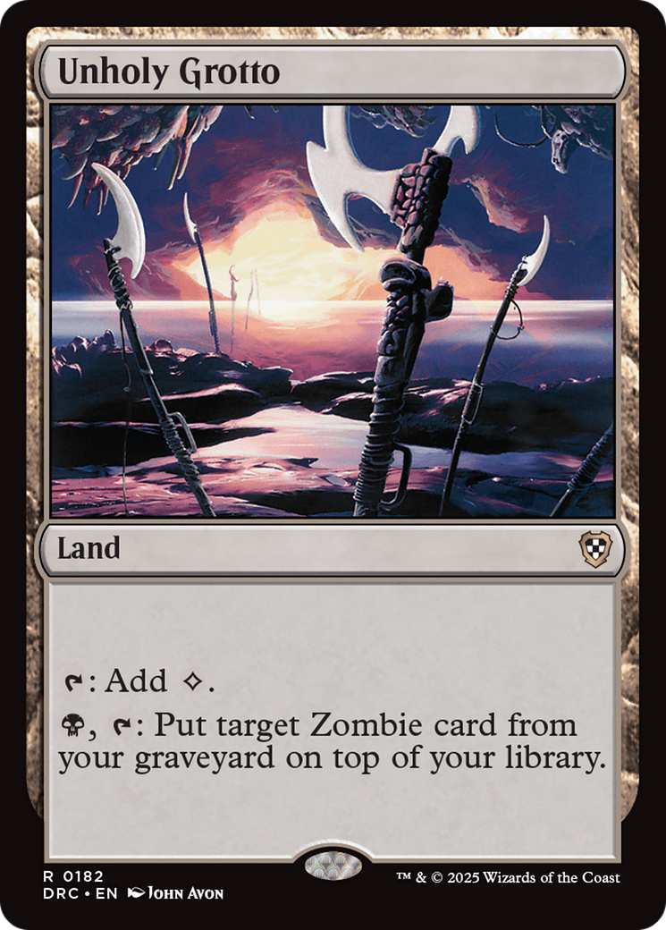 Unholy Grotto (DRC-182) - Commander: Aetherdrift