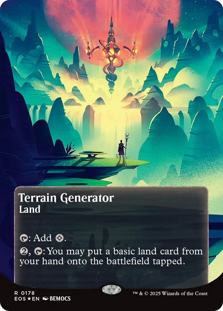 Terrain Generator (0178) (Borderless) (Galaxy Foil) [Edge of Eternities: Stellar Sights] | The CG Realm
