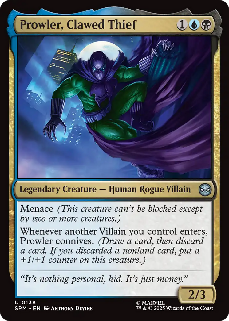 Prowler, Clawed Thief [Marvel's Spider-Man] | The CG Realm